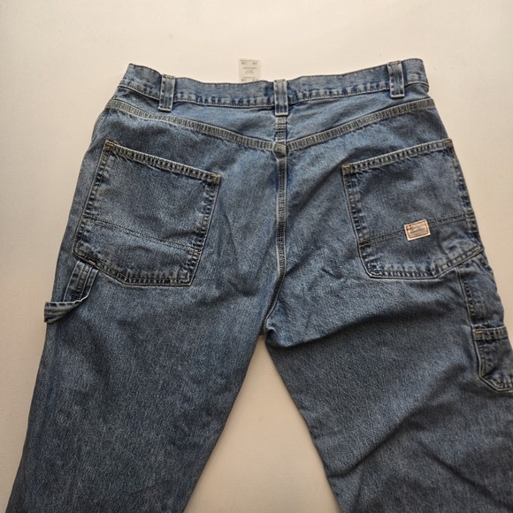 Levi Strauss Signature Carpenter Jeans Mens 36x30 Blue Denim Utility Work - Picture 11 of 11